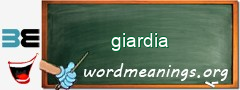 WordMeaning blackboard for giardia